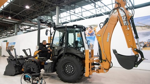 CASE Construction Equipment accessible backhoe loader prototype