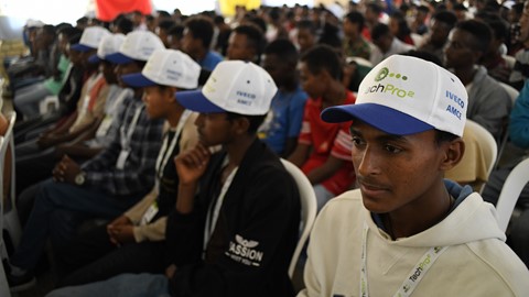 Students of the new TechPro2 new program at the Don Bosco Poly Technic College of Mekelle