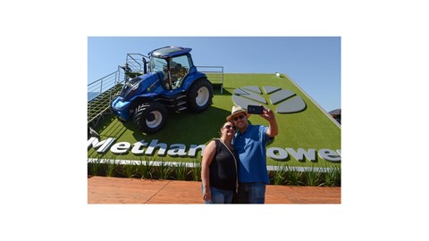 Novo trator movido a biometano é a principal atração da Agrishow. Fotos: Alexandre Maciel/New Holland