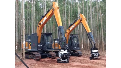 CASE lança dois modelos de escavadeiras para aplicação florestal