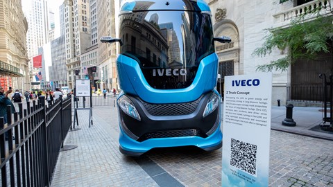 IVECO Z TRUCK in front of the NYSE
