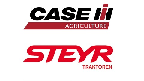 Case IH, STEYR and New Holland Agriculture logos