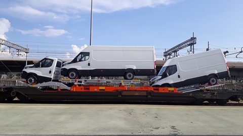 IVECO vans ready to be transported to Germany
