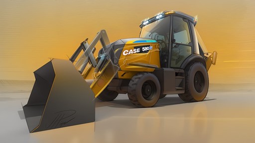 CASE 500EV Electric Backhoe Loader