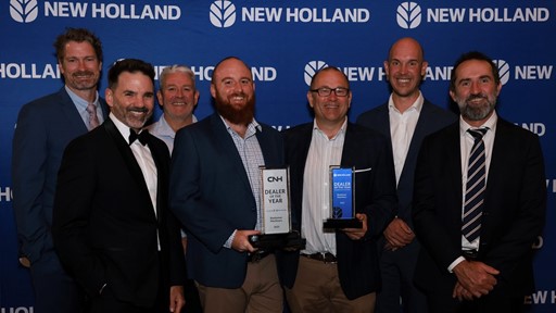 The Boekemans team and CNH team celebrating at the Dealer of The Year Awards in Adelaide South Australia