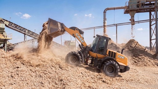 Pa carregadeira conceito CASE 721E a etanol