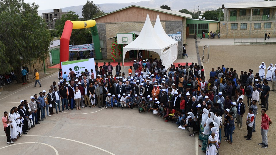 Group photo at inauguration ceremony of new TechPro2 youth training program in Mekelle, Ethiopia