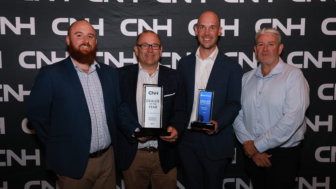 The Boekemans team and CNH team celebrating at the Dealer of The Year Awards in Adelaide South Australia