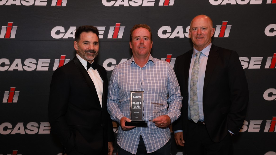 The Whyteline team and CNH team celebrating at the Dealer of The Year Awards in Adelaide South Australia
