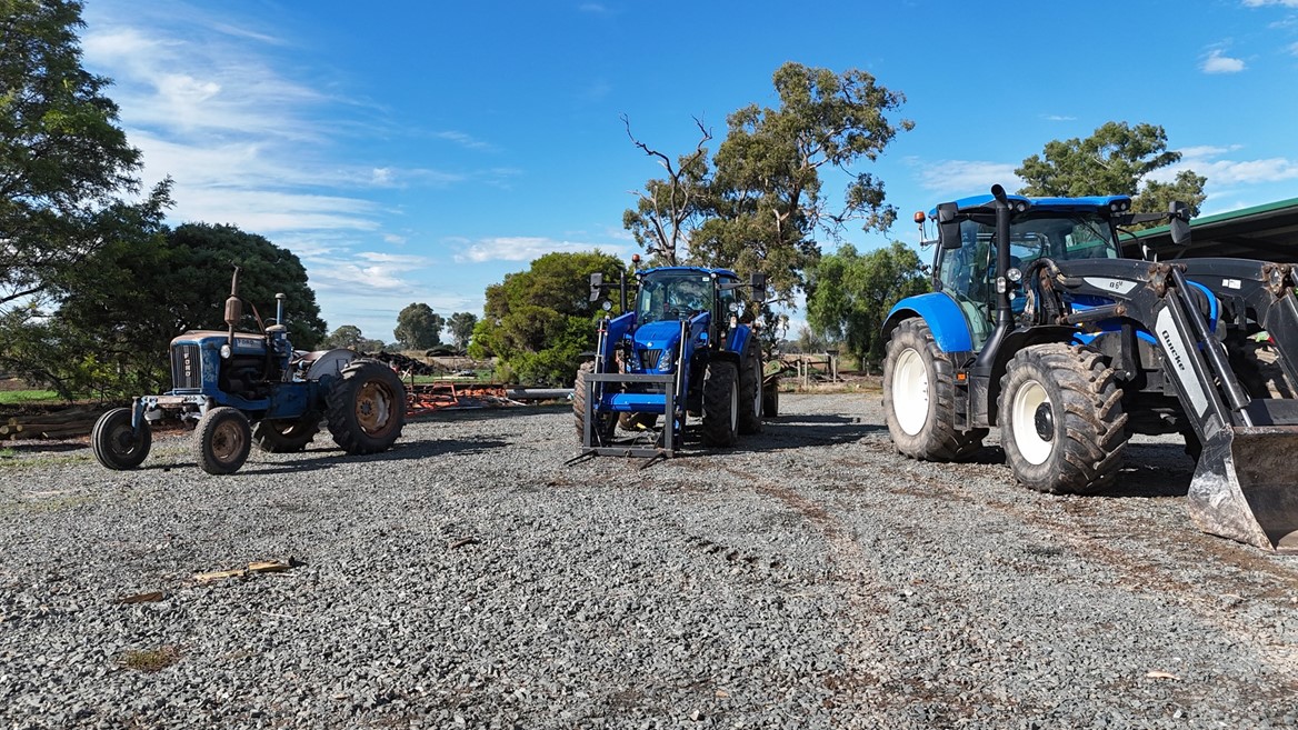 Tracing tractor tech across generations from a heritage Ford 2000 Offset to fuel efficient New Holland workhorses