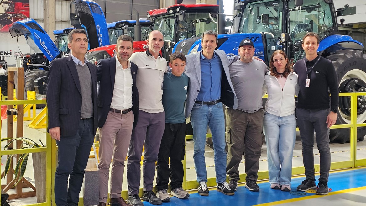 Thiago Principe en la planta de CNH en Cordoba