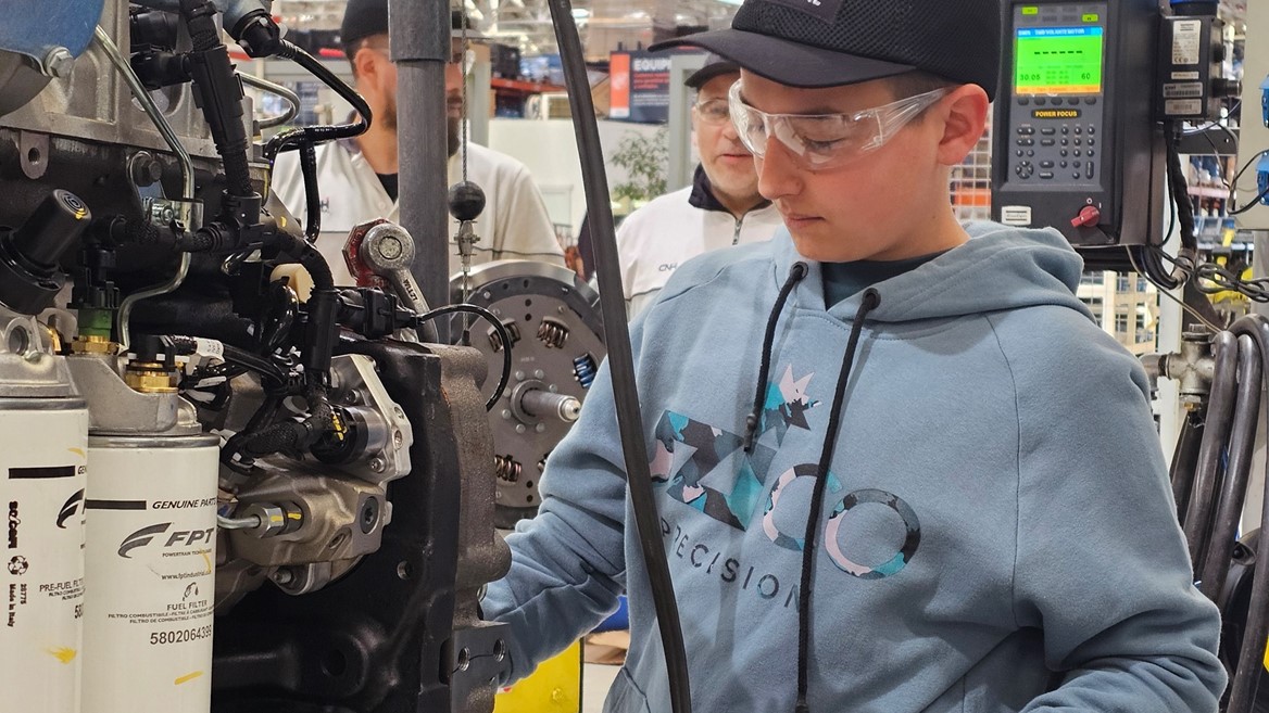 Thiago Principe en la planta de CNH en Cordoba