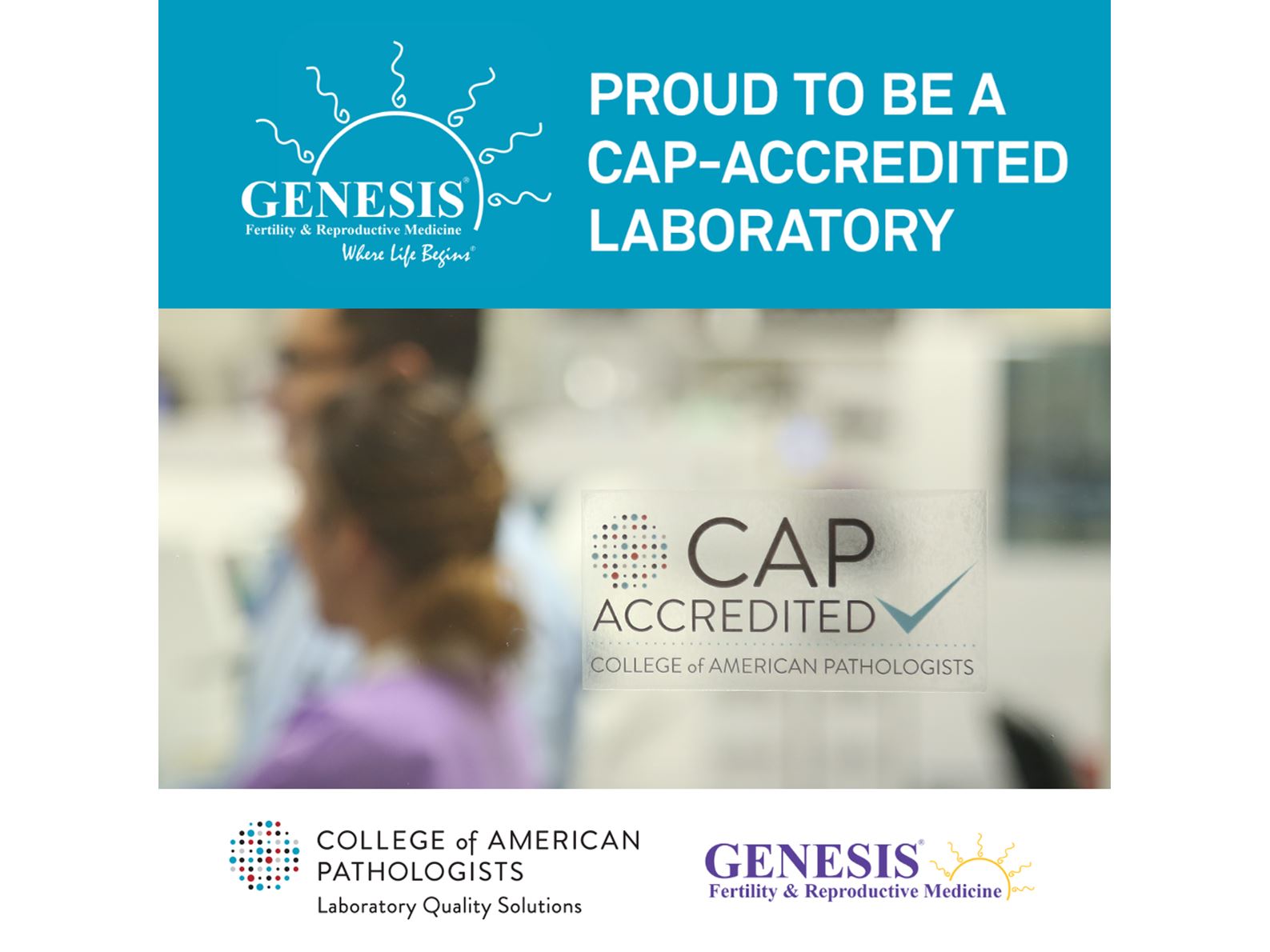 Proud to be the only CAP accredited lab in Brooklyn NewYork