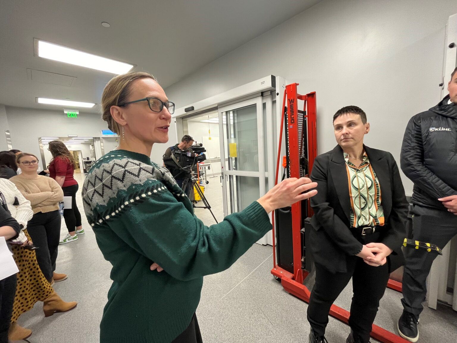 Chief Medical Examiner Deirdre Amaro left and Chief Medical Examiner Investigator Cory Russo right on a media tour