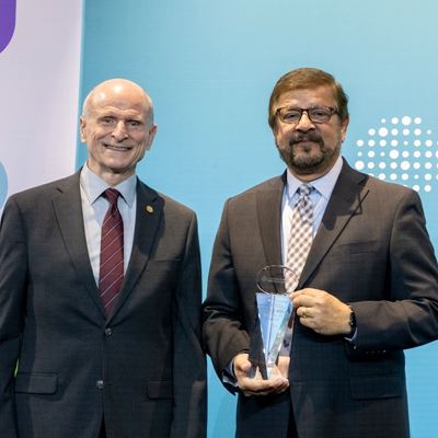 Dr Amyn M Rojiani right has been honored with the College of American Pathologists Lifetime Achievement Award