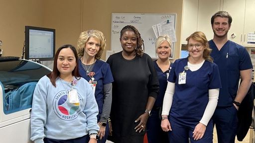 Members of Sparta Hospital lab staff includes Hannah Umali from left lab assistant Christy Otten lab manager