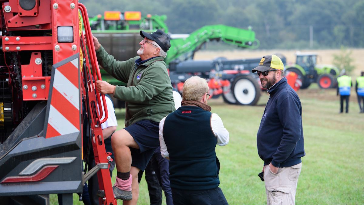 Close up inspections of potato equipment