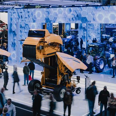 Hall 3 housed numerous tractors