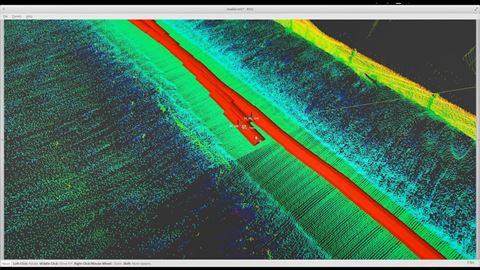 Computer Simulation of programmed field path of robot Copyright Kamaro Engineering eV