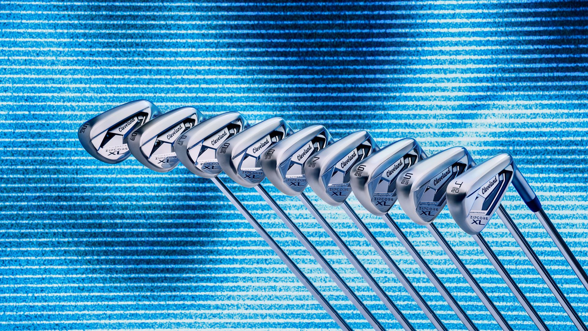 Complete Cleveland ZipCore XL iron range from 4-iron through sand wedge