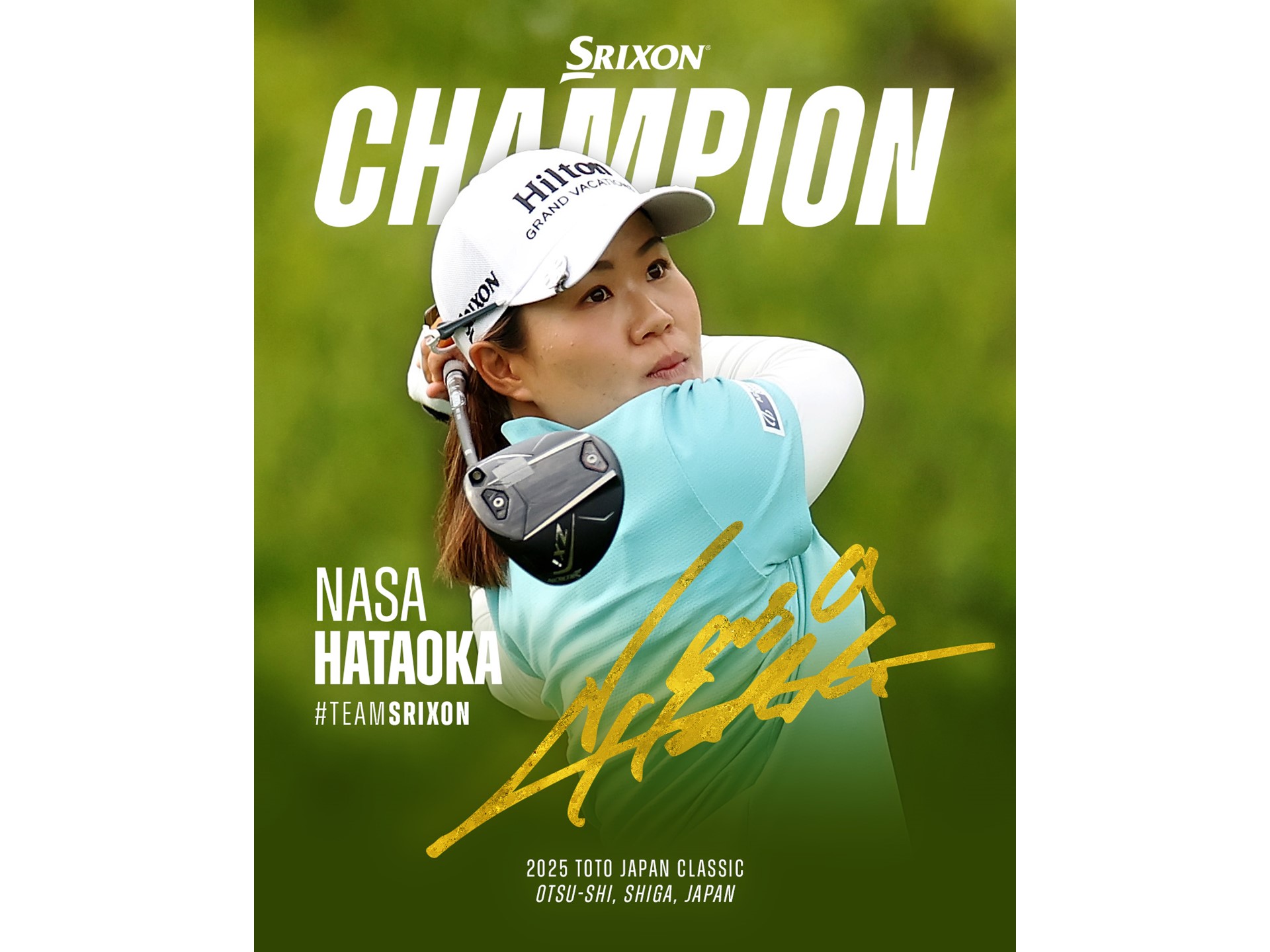 Nasa Hataoka TOTO Japan Classic Win Ad