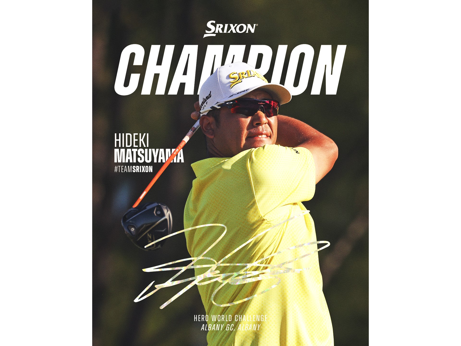 Hideki Matsuyama 2025 Hero World Challenge Champion