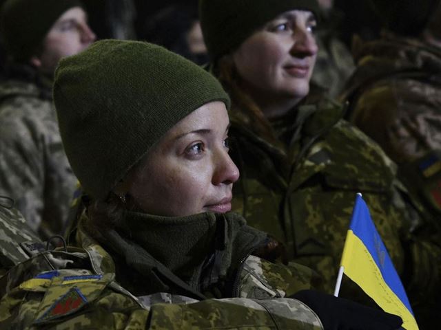 Ukrainian Soldiers Outside