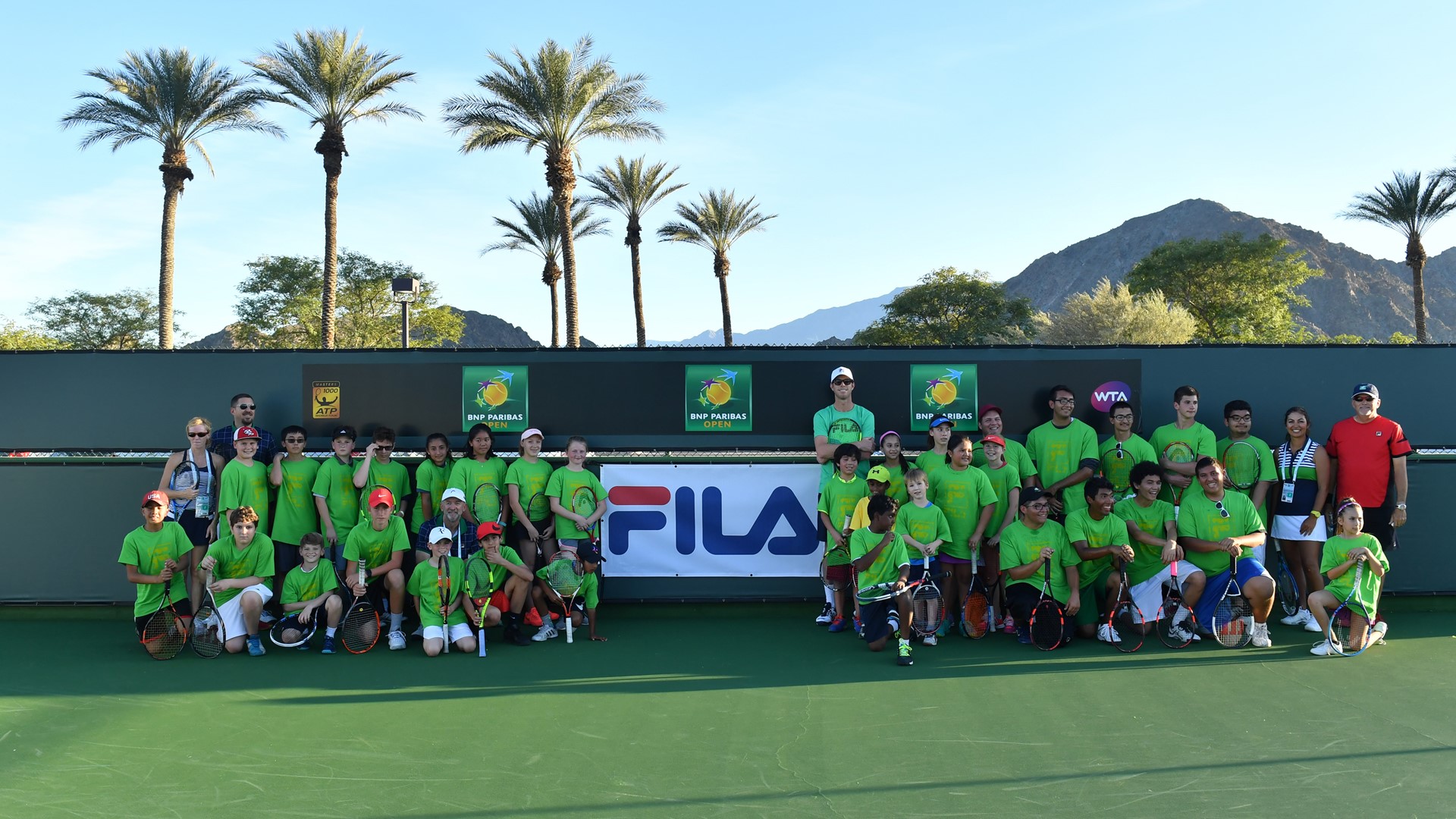FILA Hosts Junior Tennis Clinic with Sam Querrey at the BNP Paribas Open
