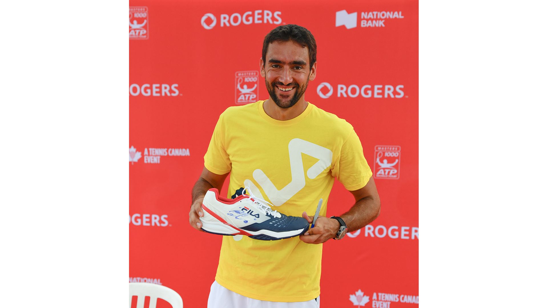FILA Hosts Junior Tennis Clinic and Q A with Marin Cilic in Toronto at Rogers Cup