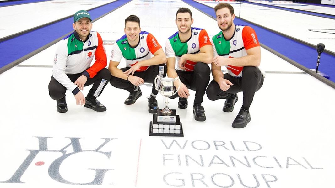FILA and FISG Curling historic tris for Italy men at the Grand Slam the F Box team also won the WFG Masters