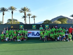 FILA Hosts Junior Tennis Clinic with Sam Querrey at the BNP Paribas Open