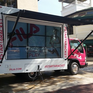 FILA Brings Mobile Gaming Tennis Truck to the Streets of Miami.
