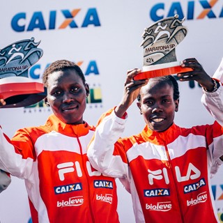 Winners at the 'Maratona São Paulo'