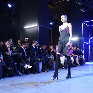 Models walk the runway at the FILA x Jason Wu fashion show in Hong Kong