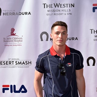 Colton Haynes Wears FILA at 12th Annual Desert Smash Charity Celebrity Tennis Event