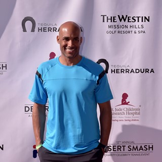 Boris Kodjoe Wears FILA at the 12th Annual Desert Smash Charity Celebrity Tennis Event