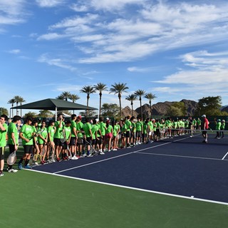 FILA Hosts Junior Tennis Clinic with Sam Querrey at Indian Wells Tennis Garden