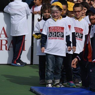 Kids at the Un Campione per Amico event in Rome