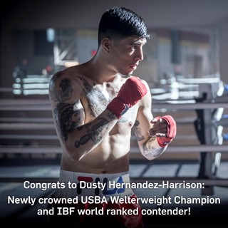 FILA Sponsored Boxer Dusty Hernandez-Harrison Wins USBA Welterweight Title