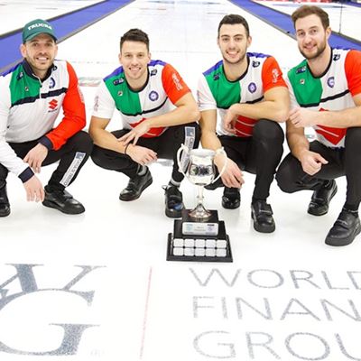 FILA and FISG Curling historic tris for Italy men at the Grand Slam the F Box team also won the WFG Masters