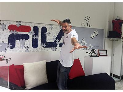 Olympic Volleyball Champion Andrea Lucchetta Visits the FILA Museum