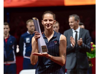FILA Tennis Player Karolina Pliskova Wins Stuttgart Title