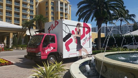 FILA Brings Mobile Gaming Tennis Truck to the Streets of Miami