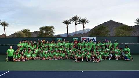 FILA Hosts Junior Tennis Clinic with Sam Querrey at Indian Wells Tennis Garden