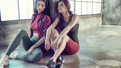 Members of girl band ‘IOI’! pictured in lifestyle clothing by FILA Korea