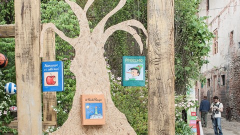 Children's book tree at the Reading and Sporting Festival
