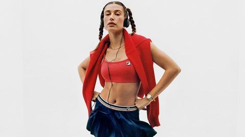 FILA Reveals New Campaign Images Featuring Hailey Bieber