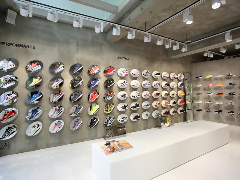 thenewsmarket com Shoes  line the walls of FILA  s new 3 