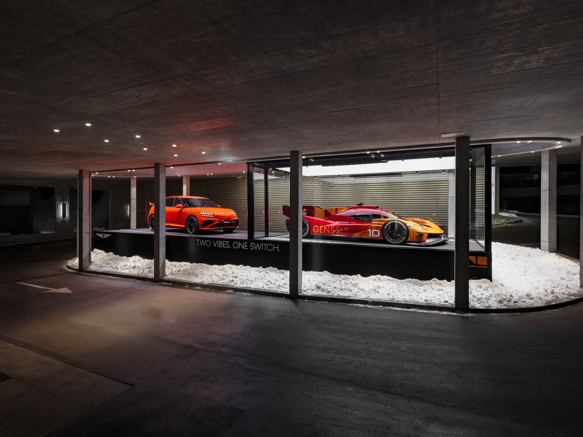 THE GENESIS GV60 MAGMA AND GMR 001 HYPERCAR TURN HEADS AT THE 2026 DAVOS FORUM SYMBOLIZING A FUSION OF LUXURY