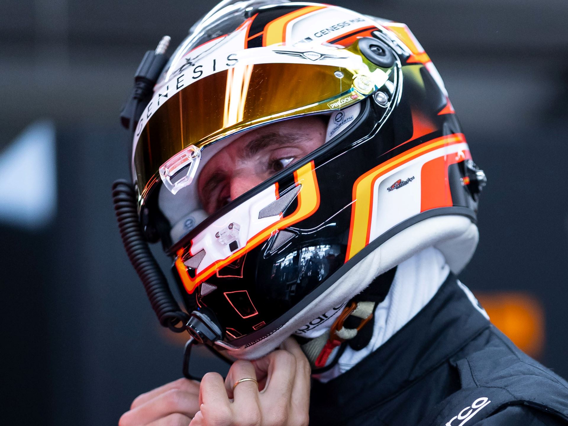 GENESIS MAGMA RACING 19 GMR 001 HYPERCAR DRIVER DANI JUNCADELLA PREPARES TO JUMP INTO THE DRIVERS SEAT FOR A STINT